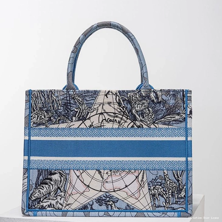 Cheap Light the Tote Dior Blue Canvas World Book Motif Around 0727 Luxury